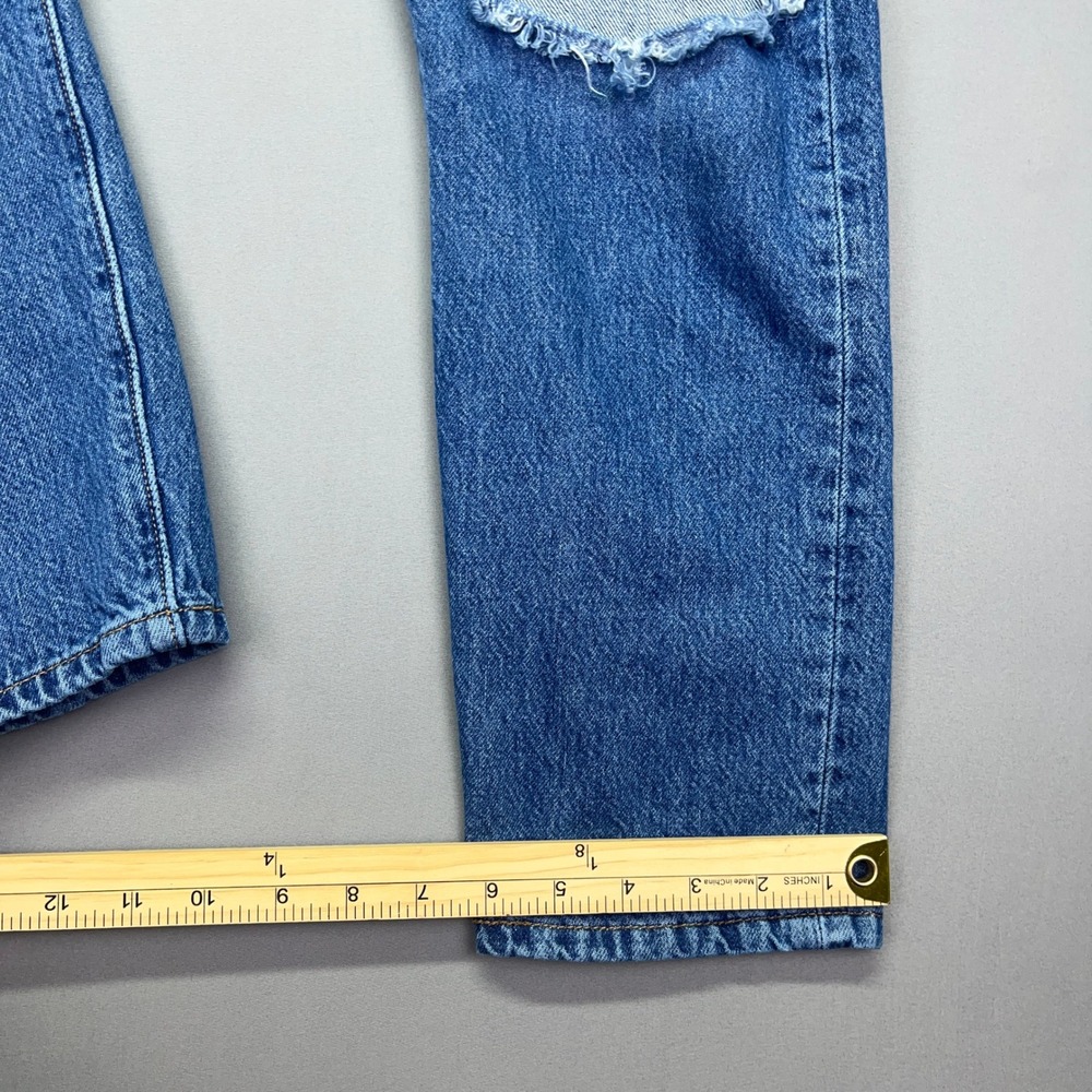 Levi's 501 Premium Jeans Distressed Ripped Knee Button Fly Womens W29 Y2K Grunge - Picture 9 of 13
